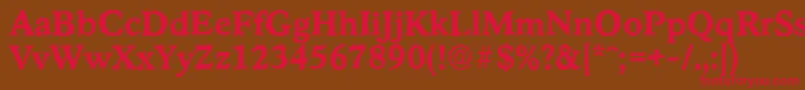 StratfordantiqueBold Font – Red Fonts on Brown Background