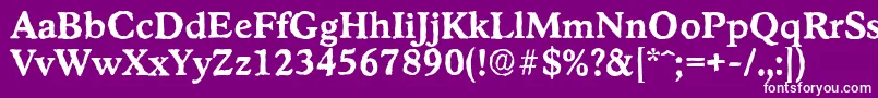 StratfordantiqueBold Font – White Fonts on Purple Background
