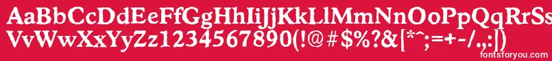 StratfordantiqueBold Font – White Fonts on Red Background