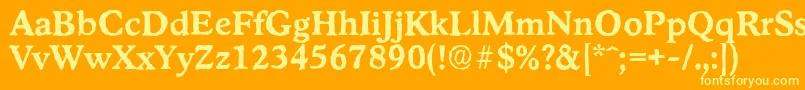 StratfordantiqueBold Font – Yellow Fonts on Orange Background
