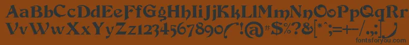 Devinneswash Font – Black Fonts on Brown Background
