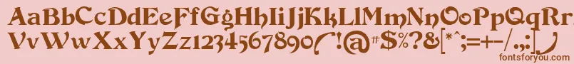 Devinneswash Font – Brown Fonts on Pink Background