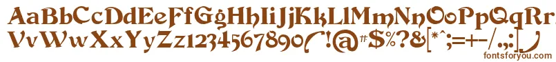 Devinneswash-fontti – ruskeat fontit valkoisella taustalla