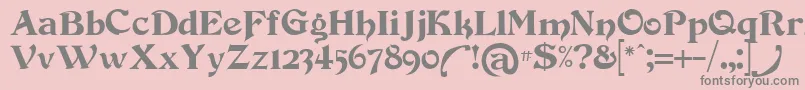 Devinneswash Font – Gray Fonts on Pink Background