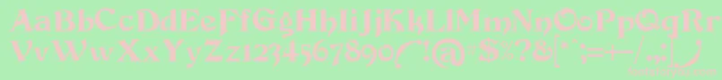 Devinneswash Font – Pink Fonts on Green Background