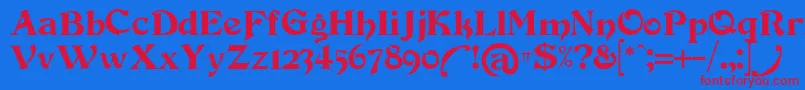 Шрифт Devinneswash – красные шрифты на синем фоне