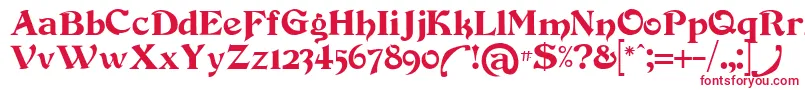 Devinneswash-Schriftart – Rote Schriften auf weißem Hintergrund