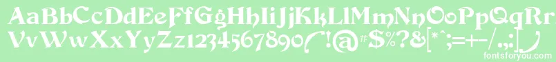 Devinneswash Font – White Fonts on Green Background