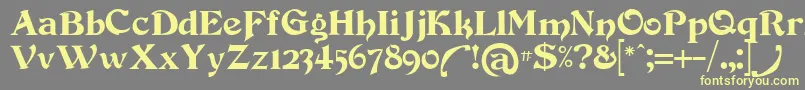 Devinneswash Font – Yellow Fonts on Gray Background