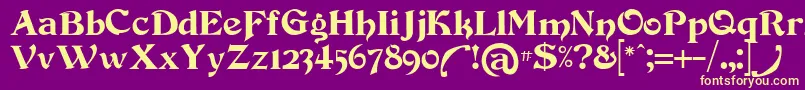 Devinneswash Font – Yellow Fonts on Purple Background