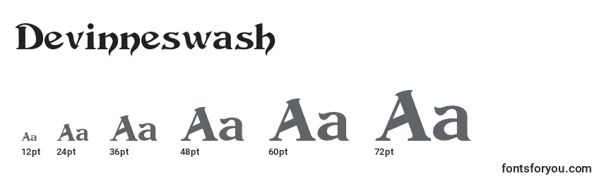 Devinneswash Font Sizes