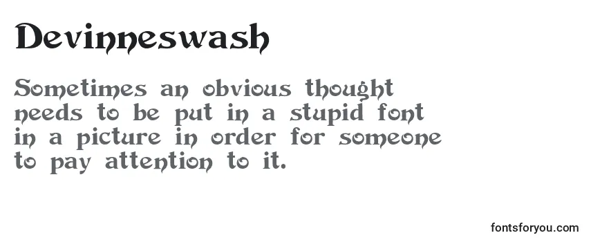Review of the Devinneswash Font