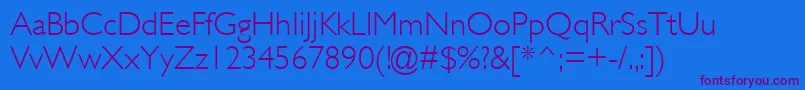 More about GillLightSsiLight Font GillLightSsiLight Font – Purple Fonts on Blue Background