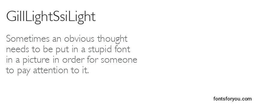 Review of the GillLightSsiLight Font