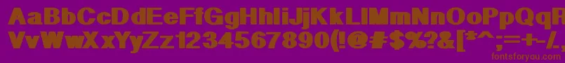 GeometricPw Font – Brown Fonts on Purple Background