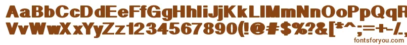 GeometricPw-fontti – ruskeat fontit valkoisella taustalla