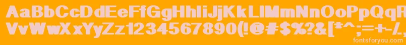 GeometricPw Font – Pink Fonts on Orange Background