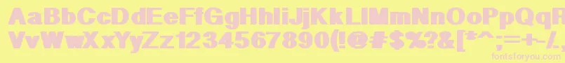 GeometricPw Font – Pink Fonts on Yellow Background