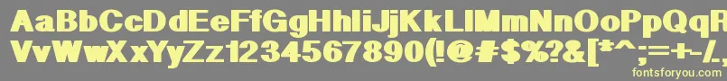 GeometricPw-fontti – keltaiset fontit harmaalla taustalla