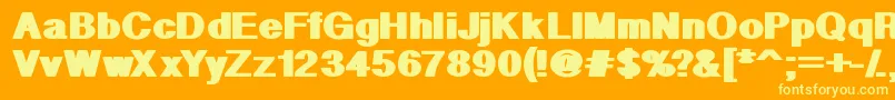 GeometricPw Font – Yellow Fonts on Orange Background