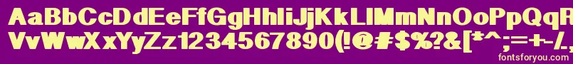 GeometricPw Font – Yellow Fonts on Purple Background