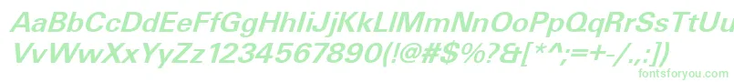 UniqueLightBolditalic Font – Green Fonts on White Background