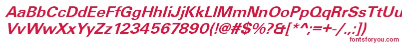 UniqueLightBolditalic Font – Red Fonts on White Background