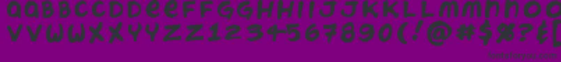 ChatteryTeeth Font – Black Fonts on Purple Background