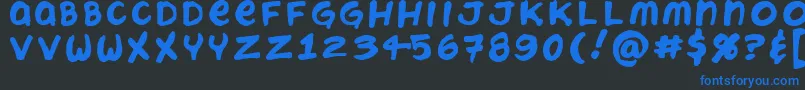 ChatteryTeeth Font – Blue Fonts on Black Background