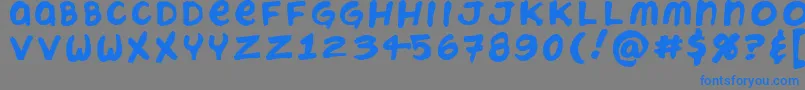 ChatteryTeeth Font – Blue Fonts on Gray Background