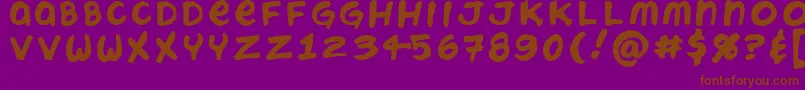 ChatteryTeeth Font – Brown Fonts on Purple Background