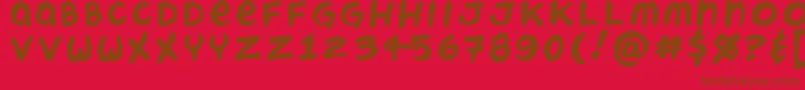 ChatteryTeeth Font – Brown Fonts on Red Background