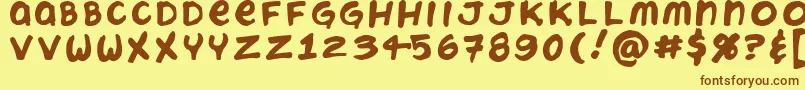 ChatteryTeeth Font – Brown Fonts on Yellow Background