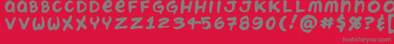 ChatteryTeeth Font – Gray Fonts on Red Background