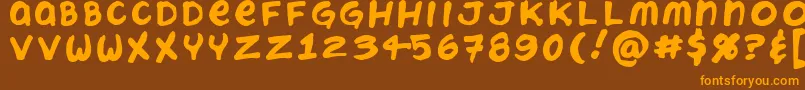 ChatteryTeeth Font – Orange Fonts on Brown Background
