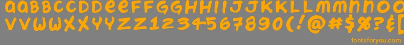ChatteryTeeth Font – Orange Fonts on Gray Background