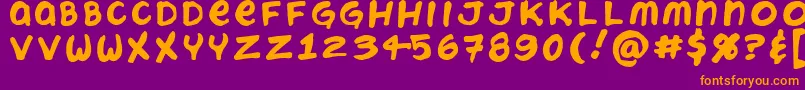 ChatteryTeeth Font – Orange Fonts on Purple Background