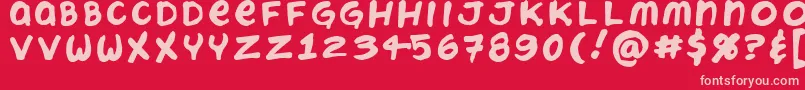 ChatteryTeeth Font – Pink Fonts on Red Background