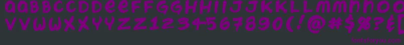 ChatteryTeeth Font – Purple Fonts on Black Background