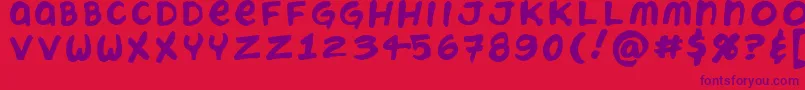 Шрифт ChatteryTeeth – фиолетовые шрифты на красном фоне