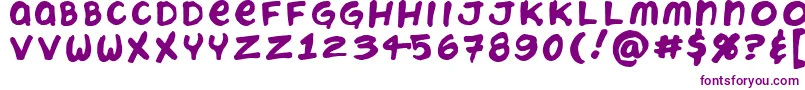ChatteryTeeth Font – Purple Fonts on White Background