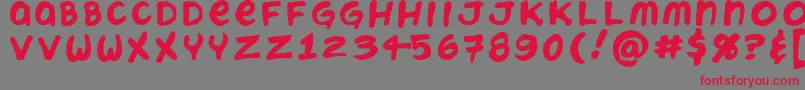 ChatteryTeeth Font – Red Fonts on Gray Background