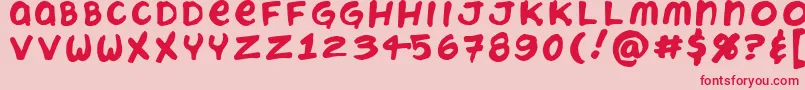 ChatteryTeeth Font – Red Fonts on Pink Background