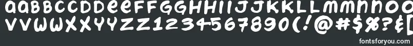 ChatteryTeeth-fontti – valkoiset fontit mustalla taustalla