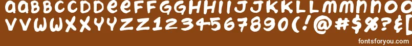 ChatteryTeeth Font – White Fonts on Brown Background