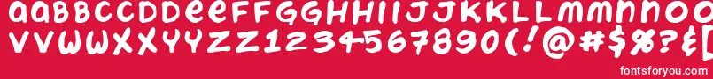 ChatteryTeeth Font – White Fonts on Red Background