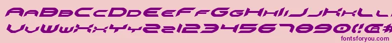 OmniGirlItalic Font – Purple Fonts on Pink Background