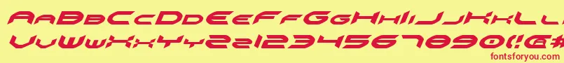 OmniGirlItalic Font – Red Fonts on Yellow Background