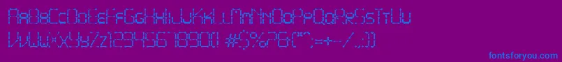 Poinif Font – Blue Fonts on Purple Background