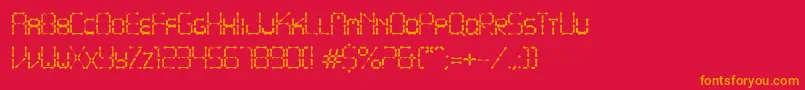 Poinif Font – Orange Fonts on Red Background